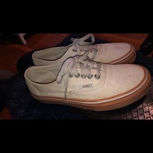 Vans grey and gum bottom shoes